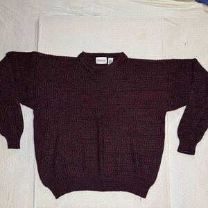 Perspective Maroon and Black Knit Sweater